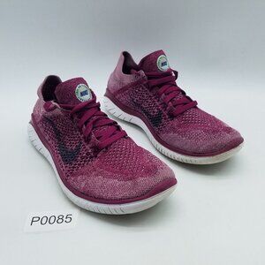 Nike Free RN Flyknit 2018 Women's Size 7 Running Shoes Raspberry Red